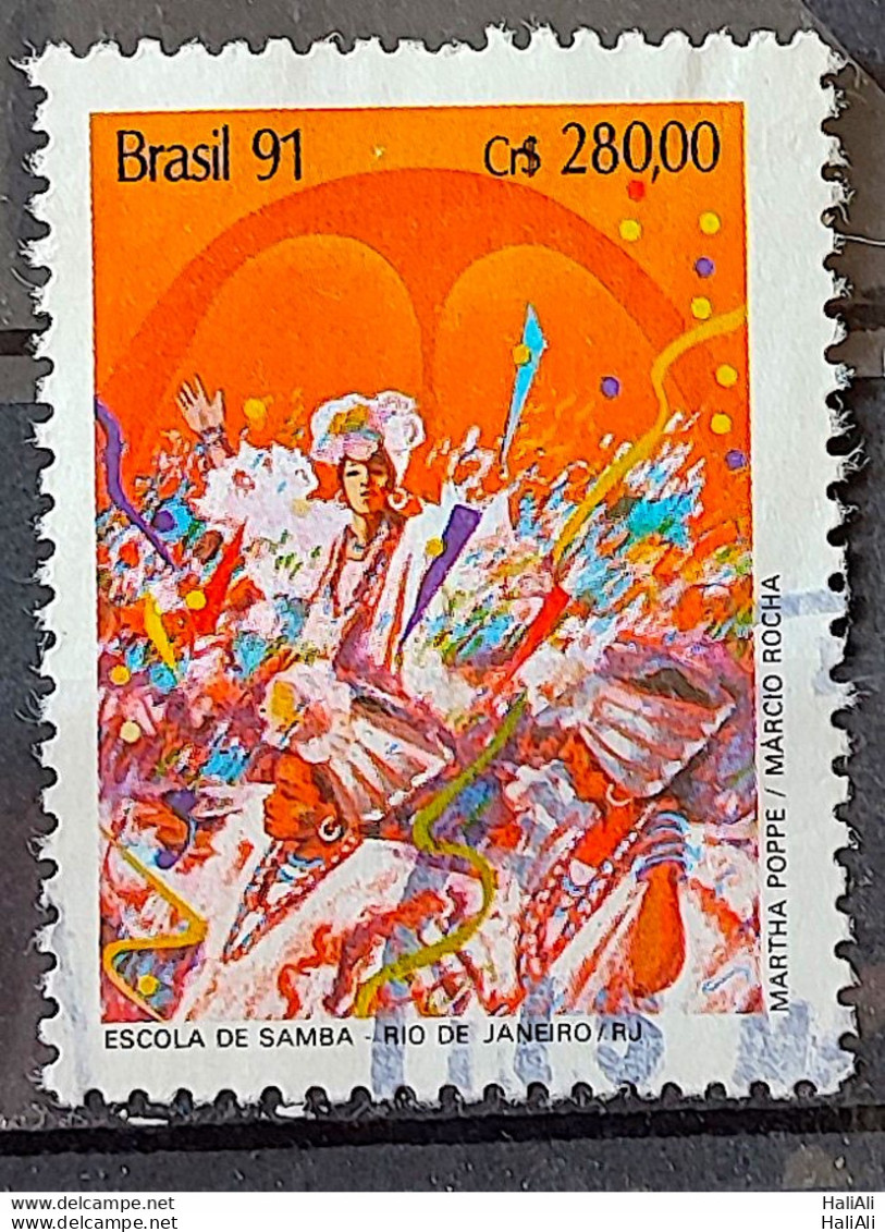 C 1724 Brazil Stamp Carnival Music School Of Samba Rio De Janeiro 1991 Circulated 7 - Used Stamps