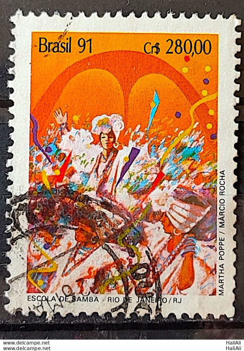 C 1724 Brazil Stamp Carnival Music School Of Samba Rio De Janeiro 1991 Circulated 9 - Usados