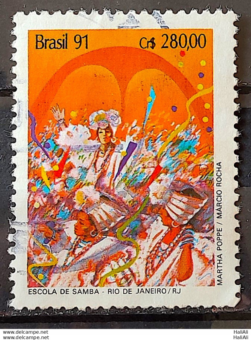 C 1724 Brazil Stamp Carnival Music School Of Samba Rio De Janeiro 1991 Circulated 5 - Usati