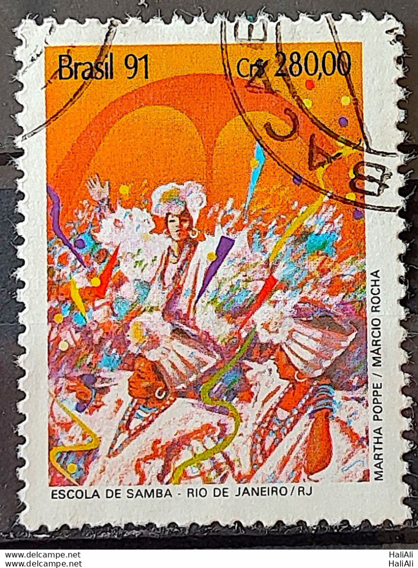 C 1724 Brazil Stamp Carnival Music School Of Samba Rio De Janeiro 1991 Circulated 6 - Usados