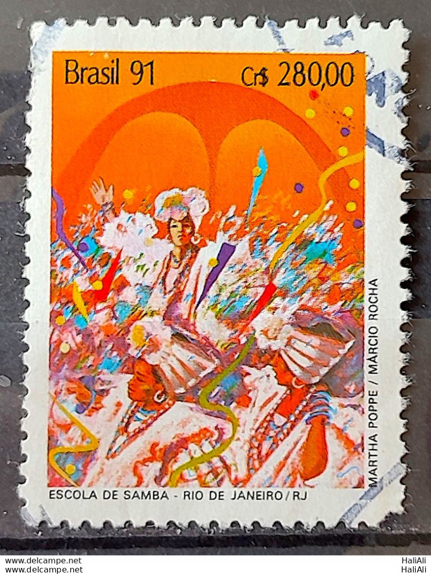 C 1724 Brazil Stamp Carnival Music School Of Samba Rio De Janeiro 1991 Circulated 8 - Oblitérés