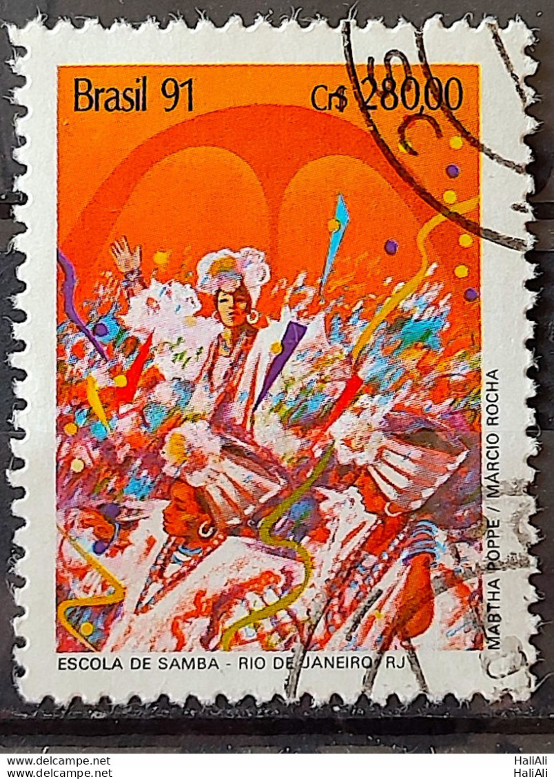 C 1724 Brazil Stamp Carnival Music School Of Samba Rio De Janeiro 1991 Circulated 4 - Oblitérés