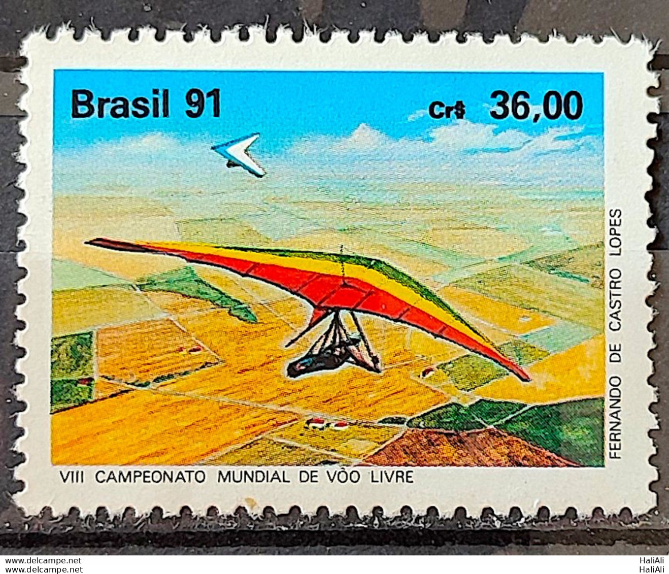 C 1726 Brazil Stamp Free Flight Asa Delta Sports Radical Governor Valadares Minas Gerais 1991 - Unused Stamps