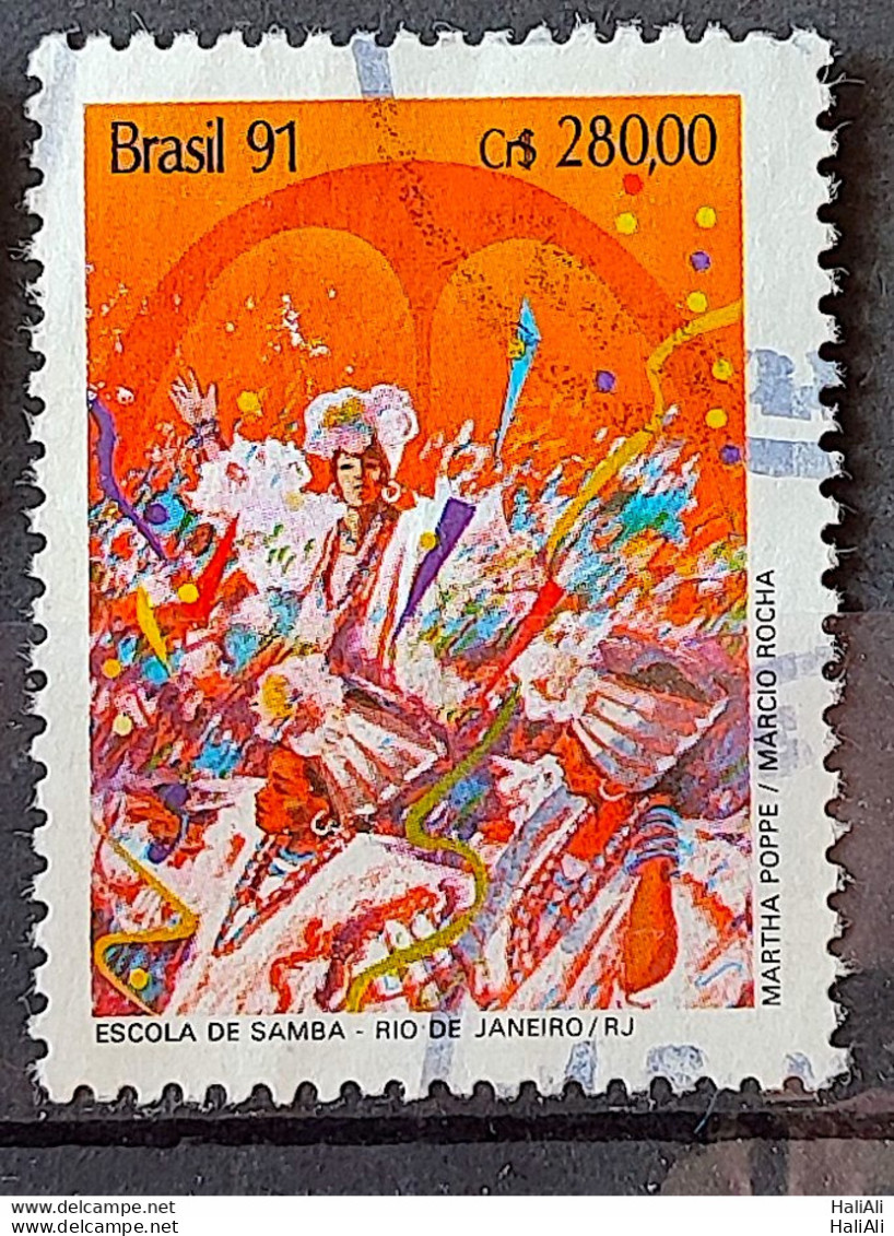 C 1724 Brazil Stamp Carnival Music School Of Samba Rio De Janeiro 1991 Circulated 3 - Gebruikt