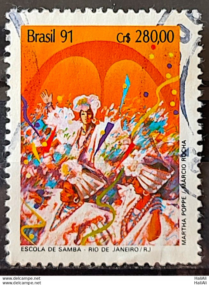 C 1724 Brazil Stamp Carnival Music School Of Samba Rio De Janeiro 1991 Circulated 10 - Usati