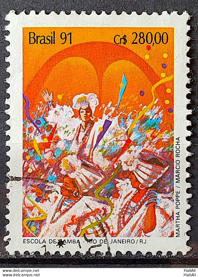 C 1724 Brazil Stamp Carnival Music School Of Samba Rio De Janeiro 1991 Circulated 1 - Oblitérés