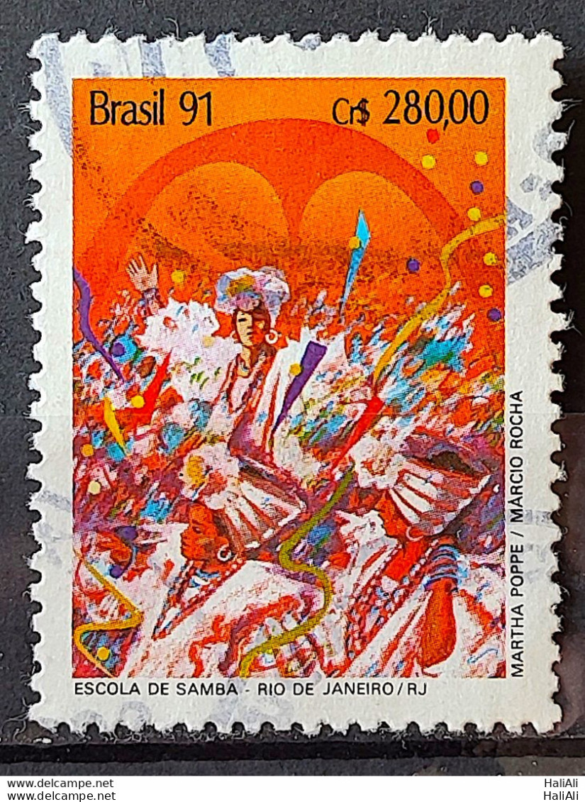 C 1724 Brazil Stamp Carnival Music School Of Samba Rio De Janeiro 1991 Circulated 2 - Oblitérés