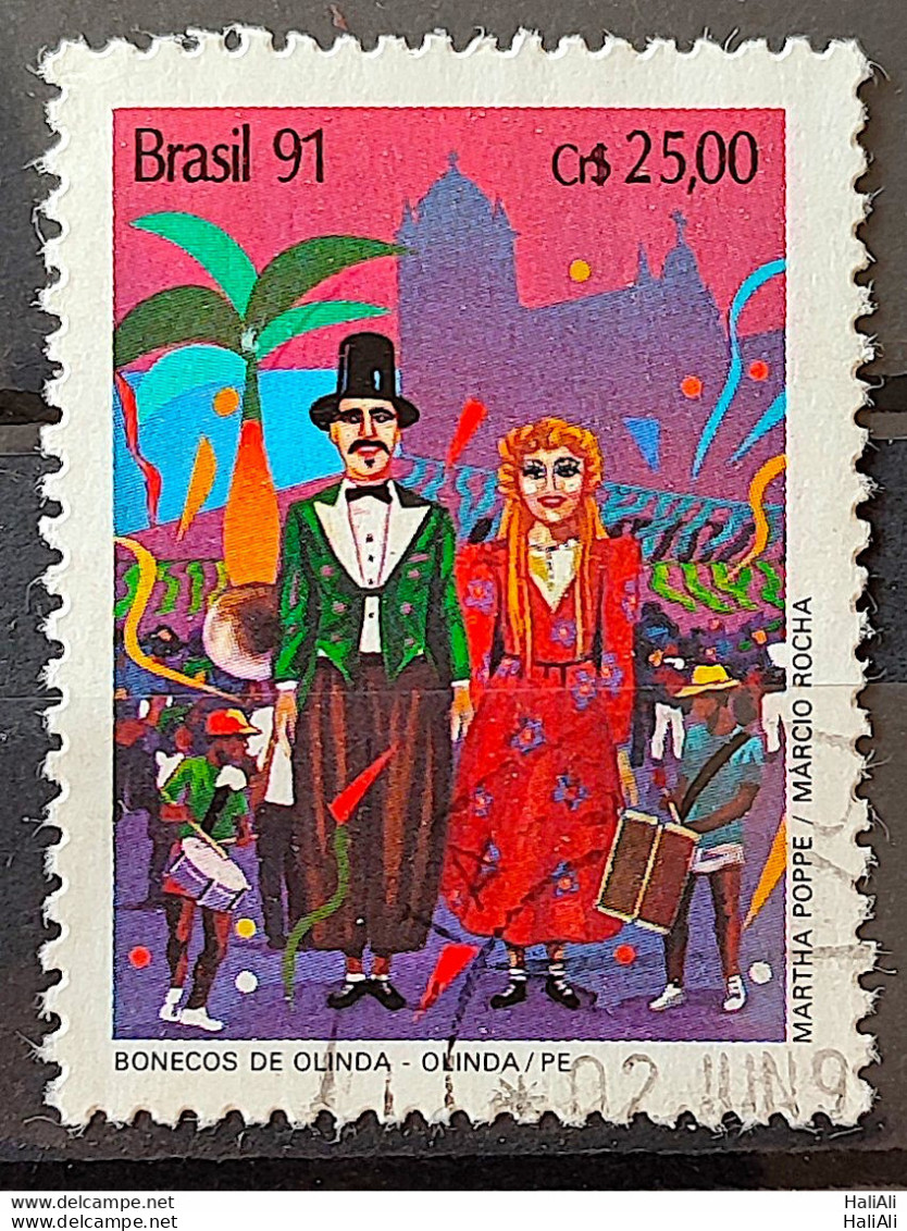 C 1722 Brazil Stamp Carnival Music Olinda Pernambuco 1991 Circulated 1 - Oblitérés