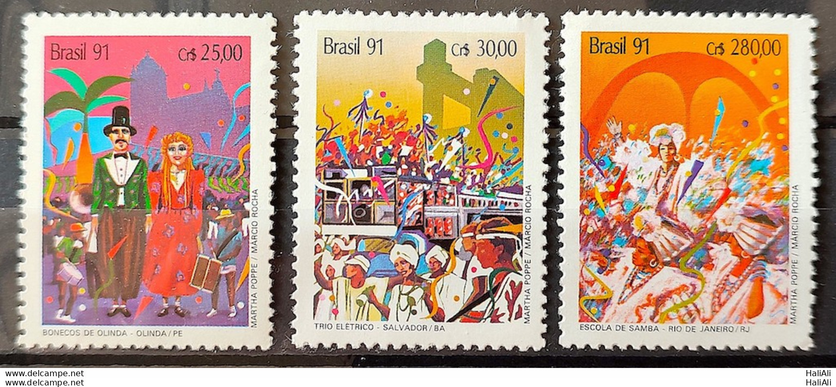 C 1722 Brazil Stamp Carnival Music Olinda Salvador Rio De Janeiro 1991 Block Of 4 - Neufs