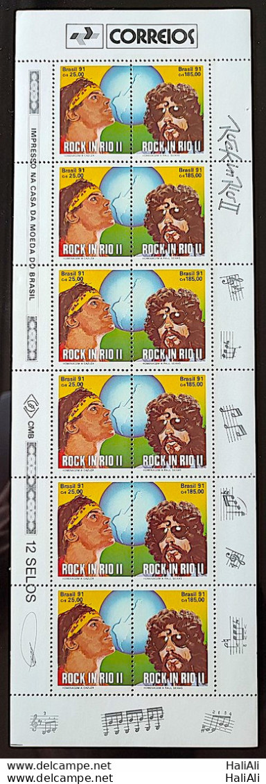 C 1719 Brazil Stamp Rock In Rio Music Cazuza Raul Seixas 1991 Sheet - Unused Stamps