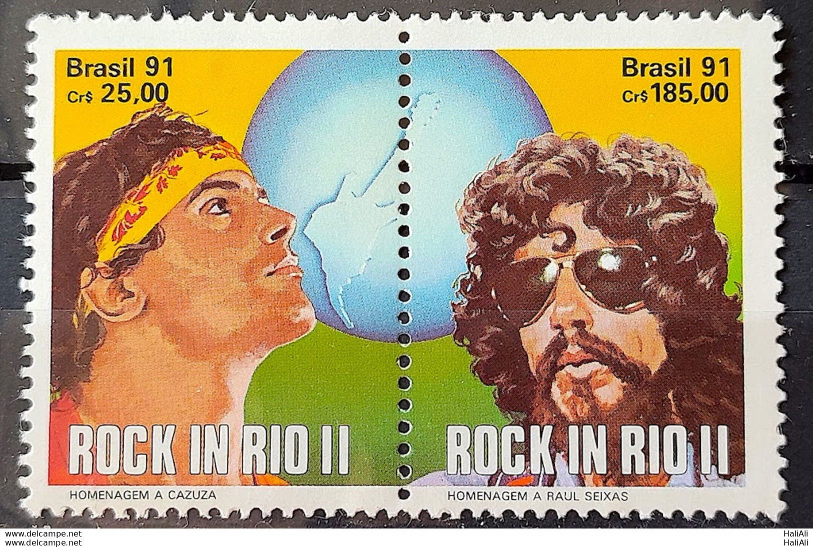 C 1719 Brazil Stamp Rock In Rio Music Cazuza Raul Seixas 1991 - Ungebraucht