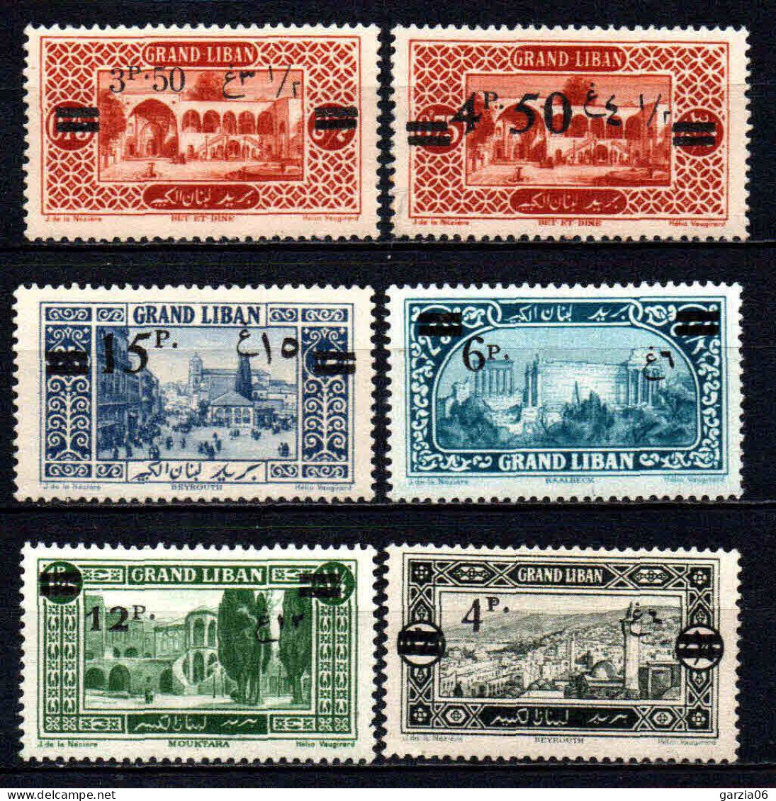 Grand Liban -  1926 - Tb Antérieurs Surch   - N° 75/77/79/80/81/83  - Neufs * - MLH - Unused Stamps