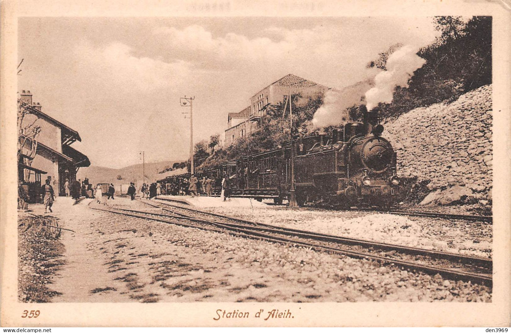 Liban - Station D'ALEIH - Aley - Train, Railway, Gare - Sarrafian Bros., Beirut - Liban