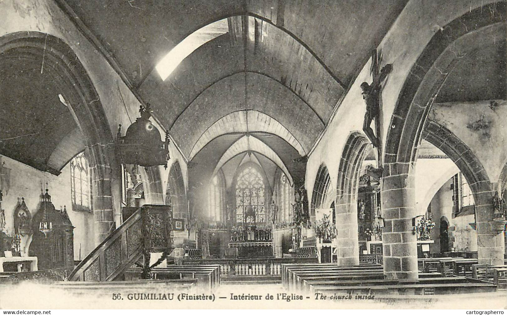 France Guimiliau (Finistere) Eglise Vue Interieure - Guimiliau