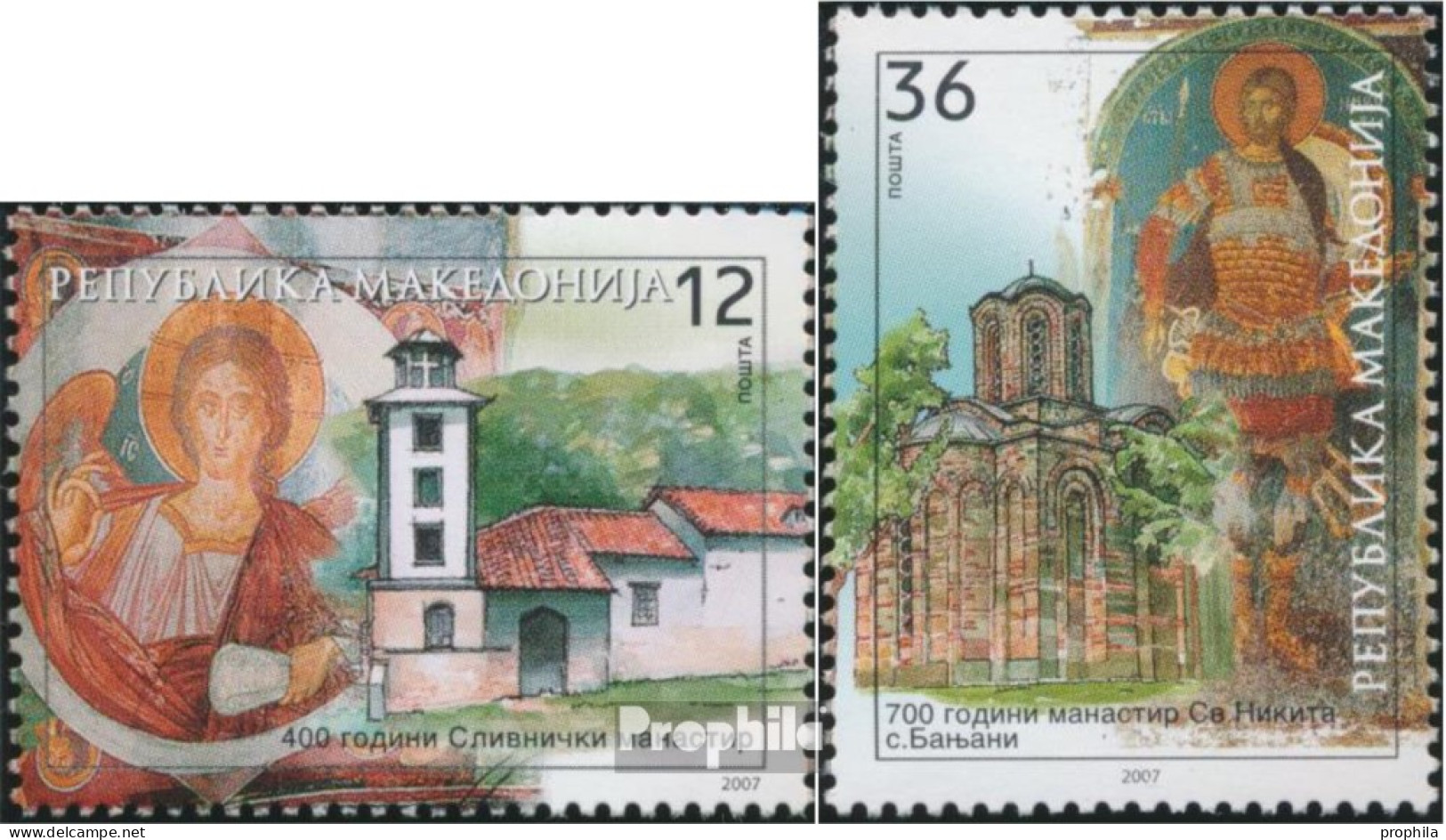 Makedonien 417-418 (kompl.Ausg.) Postfrisch 2007 Kloster Slivnik - Makedonien