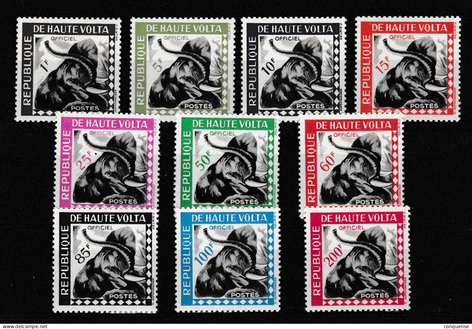 ALTO  VOLTA  1963  **  MNH  YVERT  1\10  OFICIAL  BUENOS - Obervolta (1958-1984)