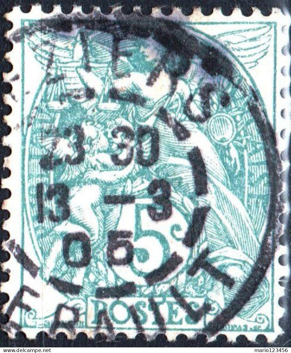 FRANCIA, FRANCE, TIPO “BLANC”, 5 C., 1925, FRANCOBOLLI USATI Yt:FR 111, Scott:FR 113 - Gebraucht