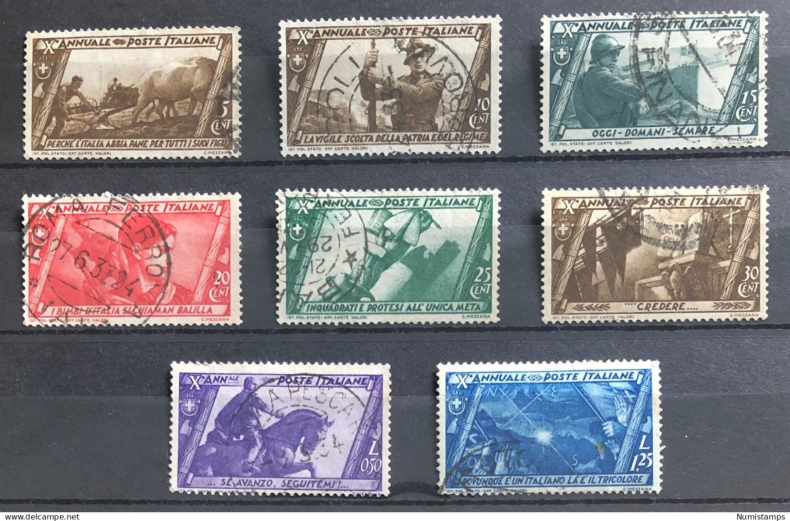 1932 - Tenth Anniversary Of The March On Rome (Series) - ITALY STAMPS - Used