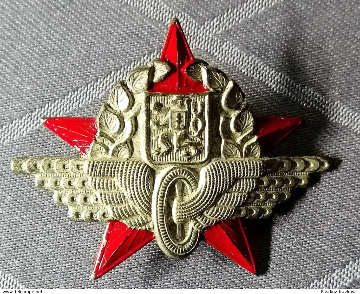 ČSD+CZECH+RAILWAY+CAP BADGE+VINTAGE+RARE+BADGE - Transportes