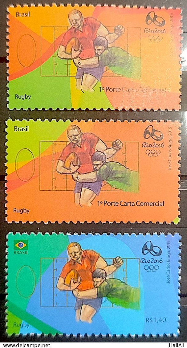 Brazil Stamp 2015 Olimpic Games Rio 2016 Rugby - Unused Stamps