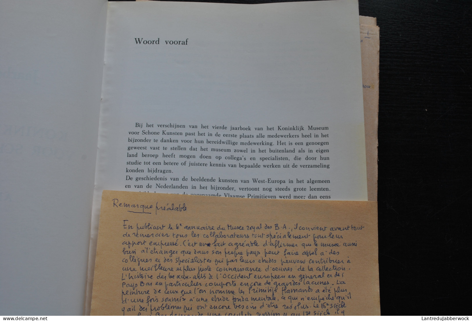 KONINKLIJK MUSEUM VOOR SCHONE KUNSTEN ANTWERPEN JAARBOEK 1964 + Manuscrits Originaux Articles Traduction En Français - History