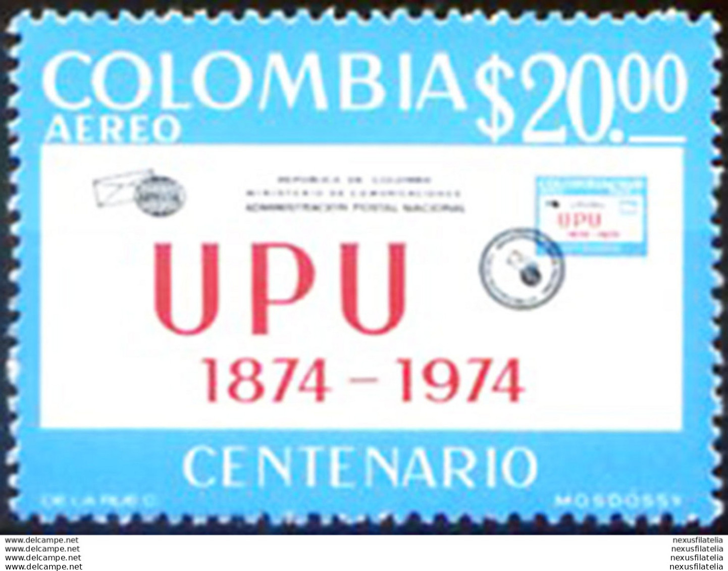 UPU. Centenario 1974. - Colombie