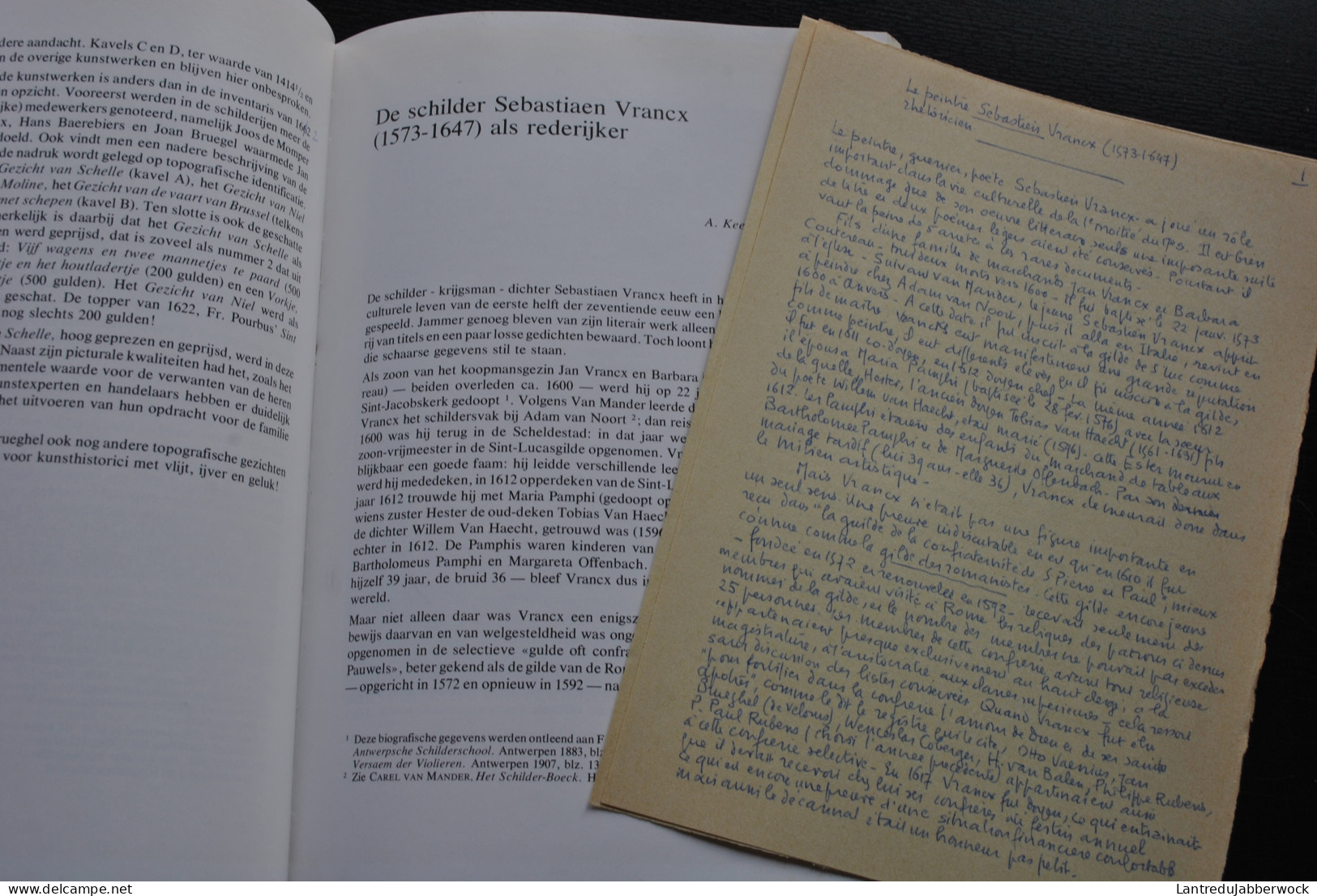 KONINKLIJK MUSEUM VOOR SCHONE KUNSTEN ANTWERPEN JAARBOEK 1982 + manuscrits originaux traduction des articles en français