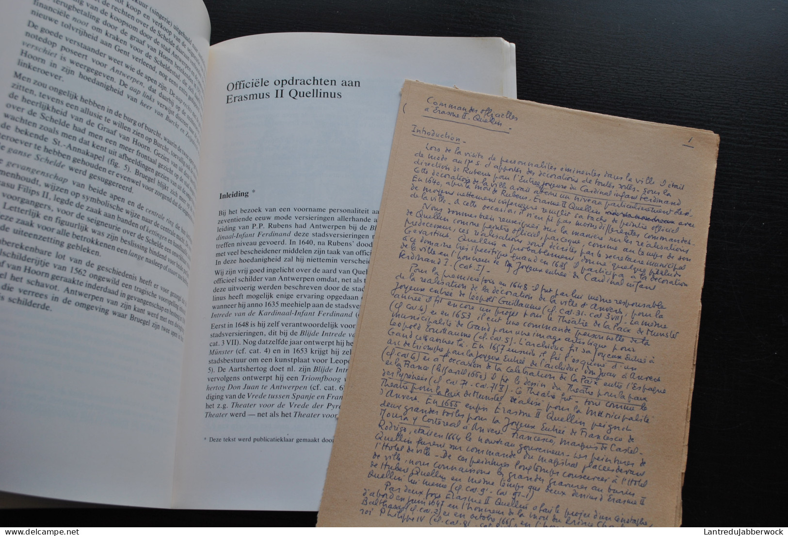 KONINKLIJK MUSEUM VOOR SCHONE KUNSTEN ANTWERPEN JAARBOEK 1983 + manuscrits originaux traduction des articles en français