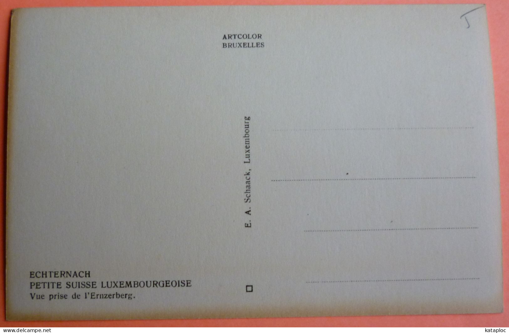 CARTE LUXEMBOURG COLORISEE - ECHTERNACH - PETITE SUISSE - VUE PRISE DE L'ERNZERBERG - SCAN RECTO/VERSO - 3 - Echternach