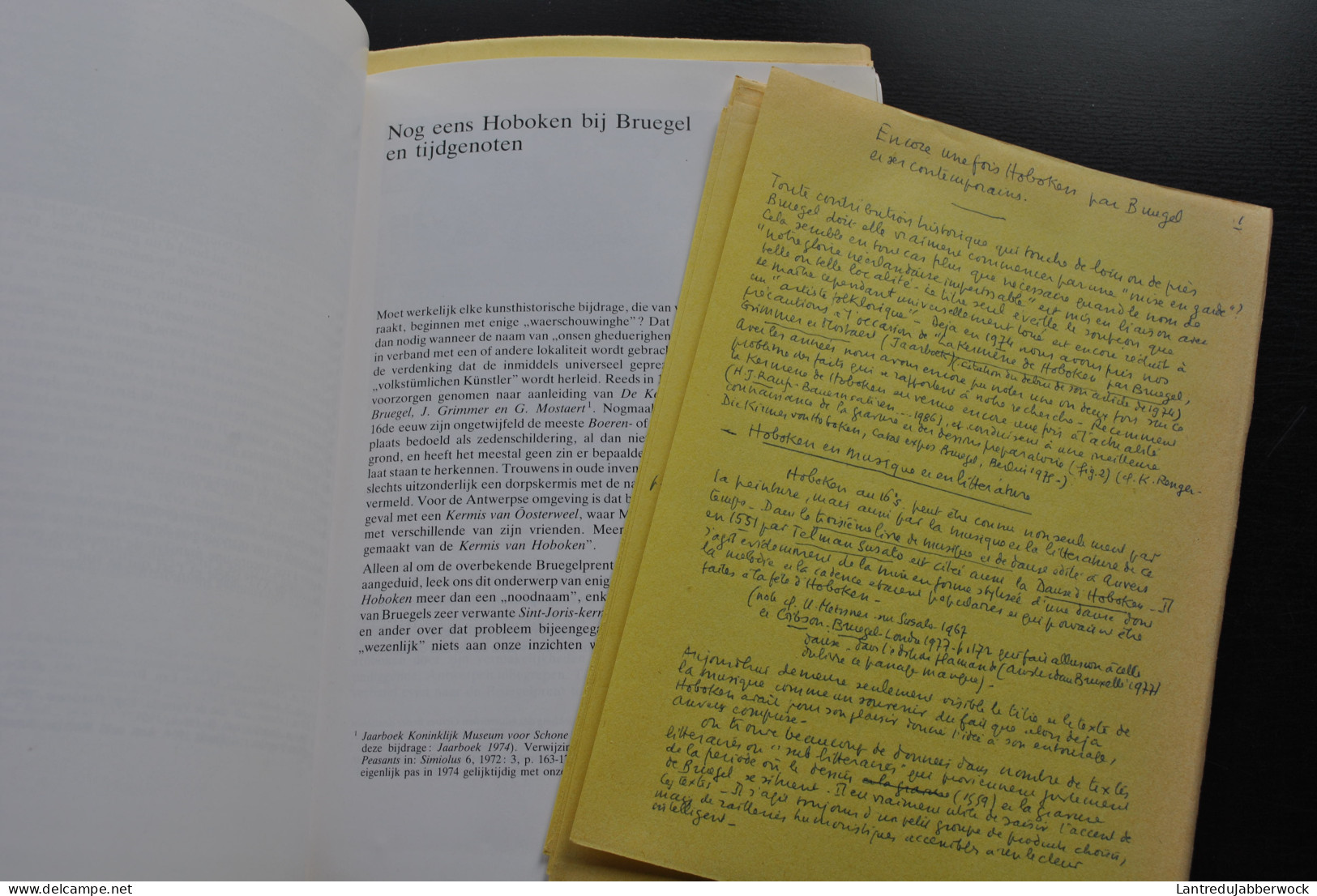KONINKLIJK MUSEUM VOOR SCHONE KUNSTEN ANTWERPEN JAARBOEK 1987 + manuscrits originaux traduction des articles en français