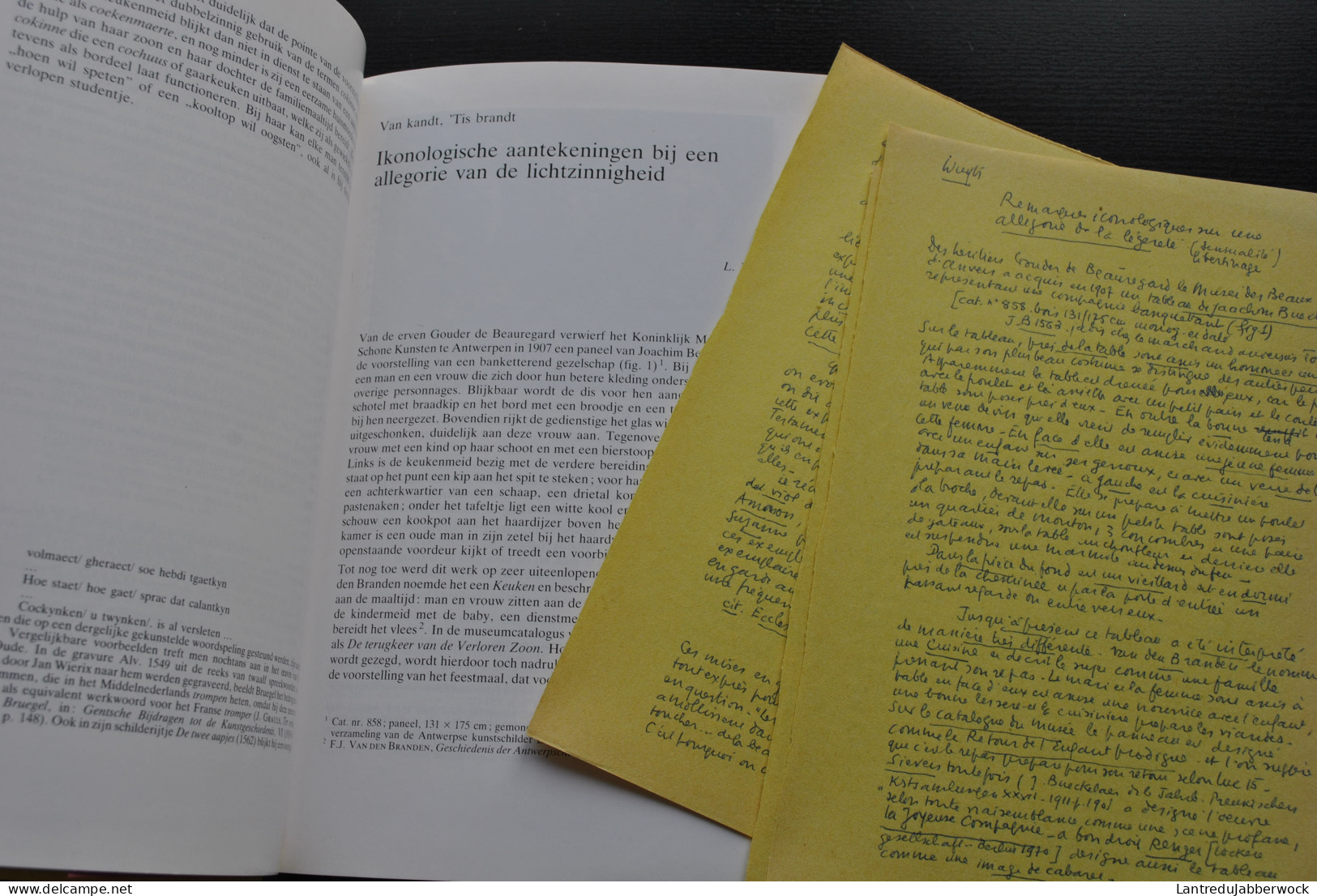 KONINKLIJK MUSEUM VOOR SCHONE KUNSTEN ANTWERPEN JAARBOEK 1987 + manuscrits originaux traduction des articles en français