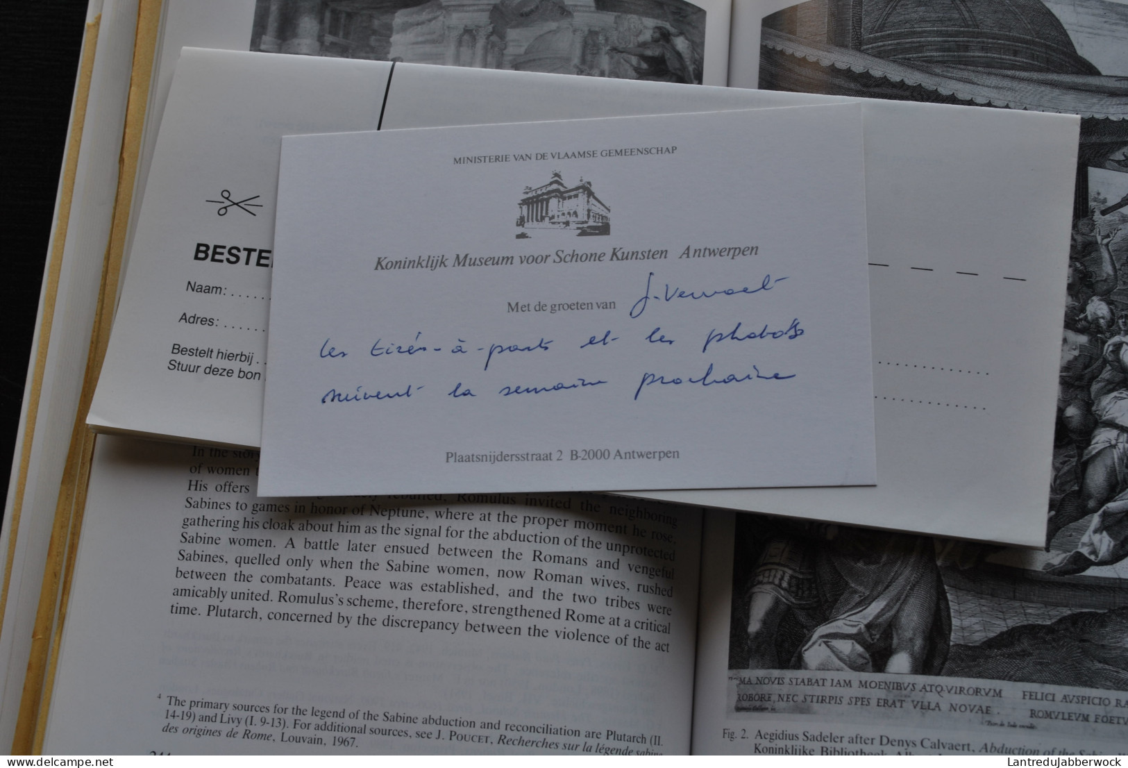 KONINKLIJK MUSEUM VOOR SCHONE KUNSTEN ANTWERPEN JAARBOEK 1987 + manuscrits originaux traduction des articles en français