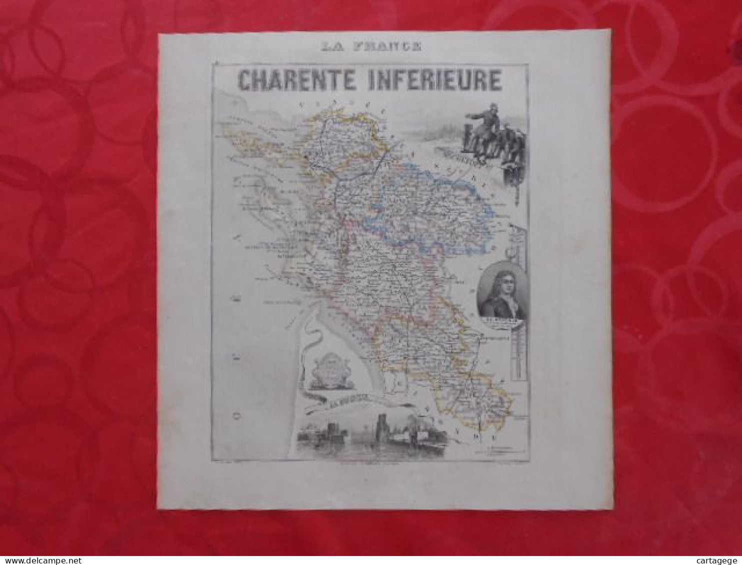 CARTE VUILLEMIN DEPARTEMENT DE LA CHARENTE-INFERIEURE (17) - Geographical Maps