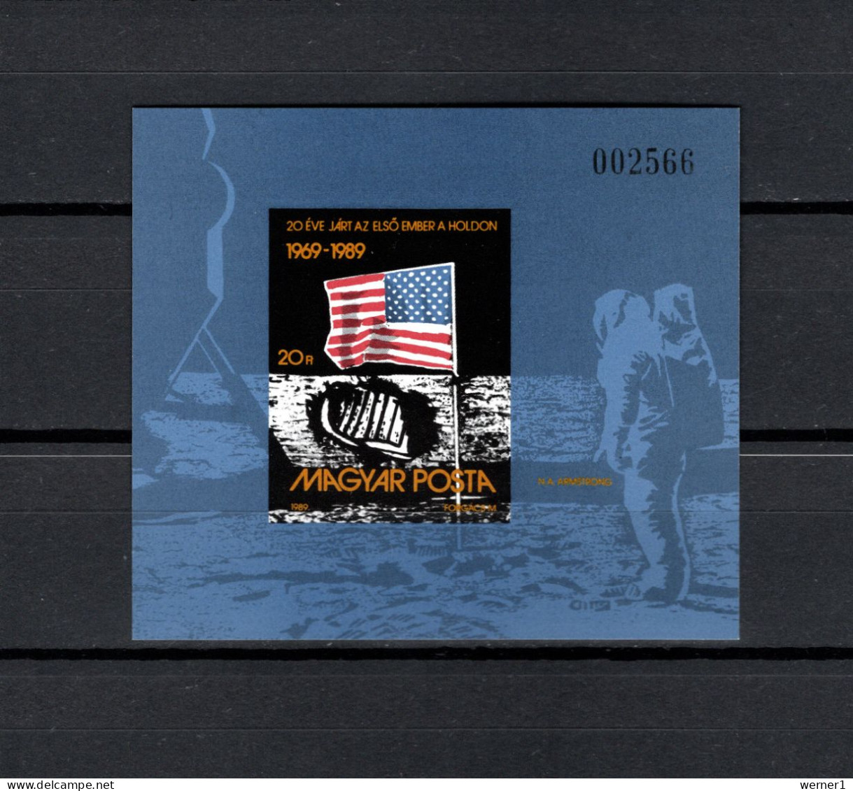 Hungary 1989 Space, 20th Anniversary Of Apollo 11 Moonlanding S/s Imperf. MNH -scarce- - Europa