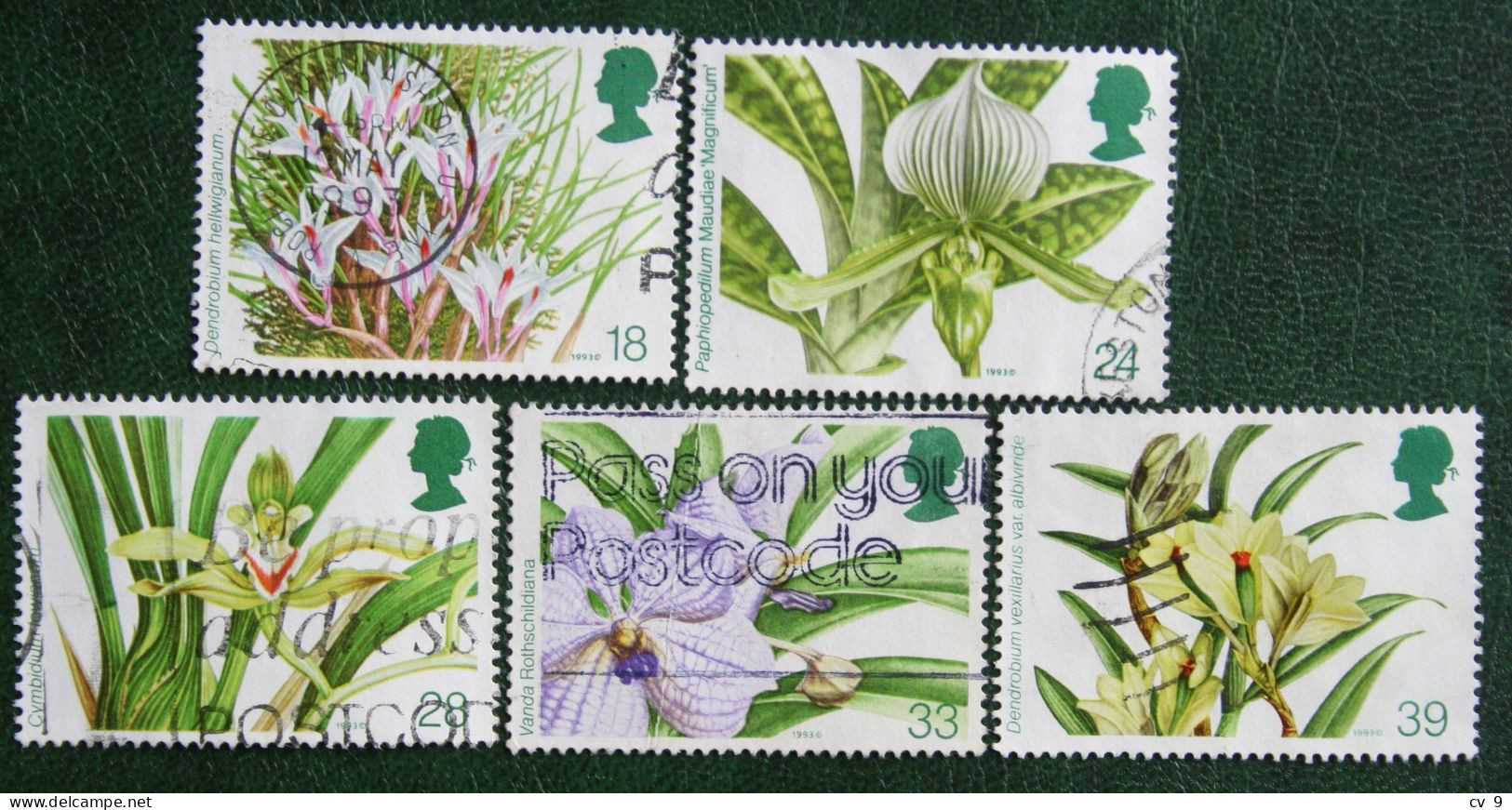 Orchids Orchidee Flower Fleur (Mi 1446-1450) 1993 Used Gebruikt Oblitere ENGLAND GRANDE-BRETAGNE GB GREAT BRITAIN - Used Stamps