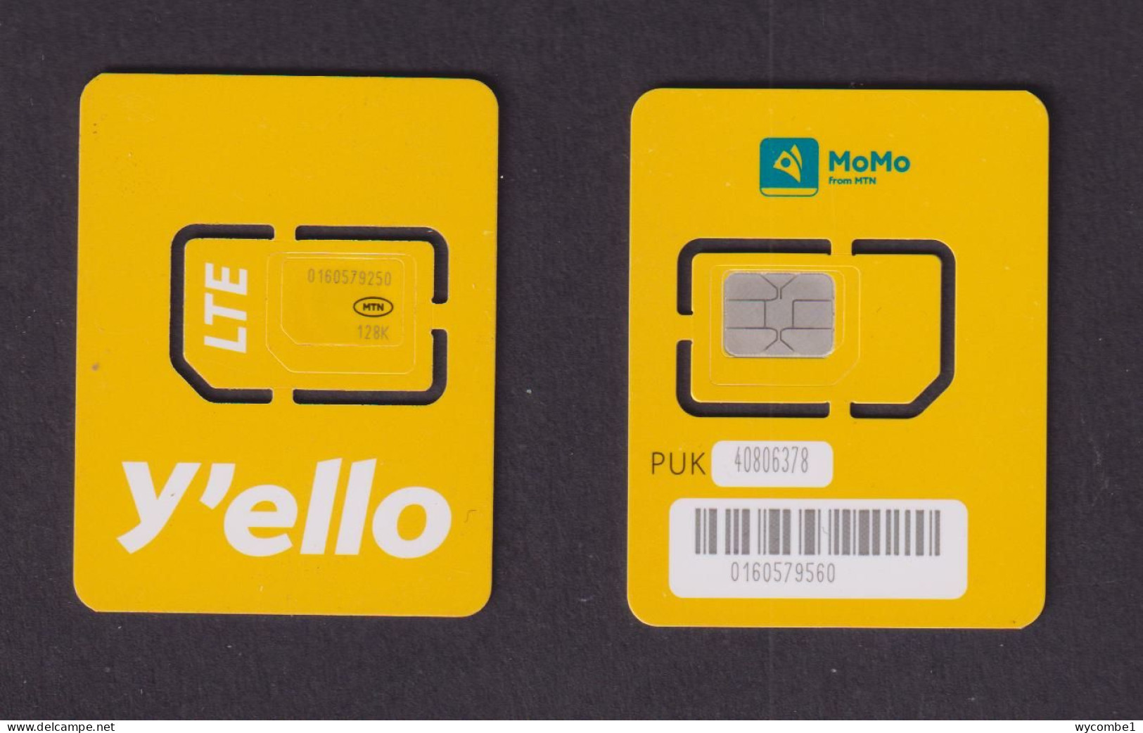 ZAMBIA - MTN  MoMo Y'ello Unused Chip SIM Phonecard - Zambie