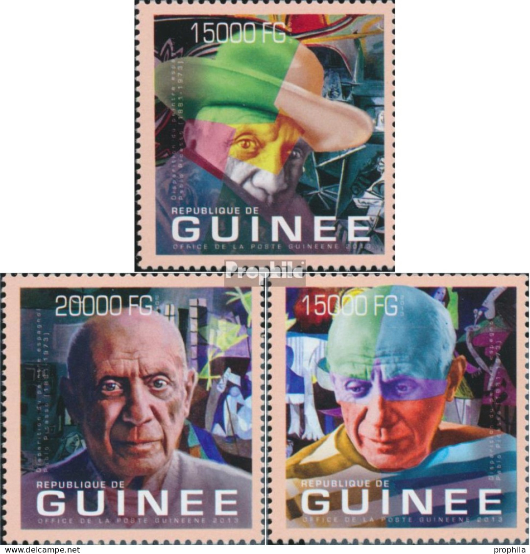 Guinea 9914-9916 (kompl. Ausgabe) Postfrisch 2013 Pablo Picasso - Guinée (1958-...)