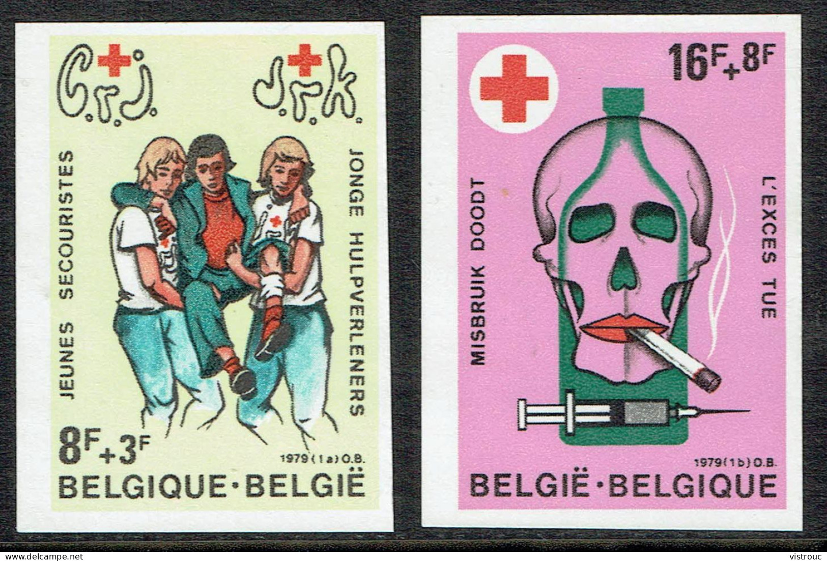 COB 1921/22 - ND  - Cote: 30,00 € - Croix-Rouge De Belgique: Jeunes Secouristes Et Prévention Anti-tabac - 1979. - 1961-1980