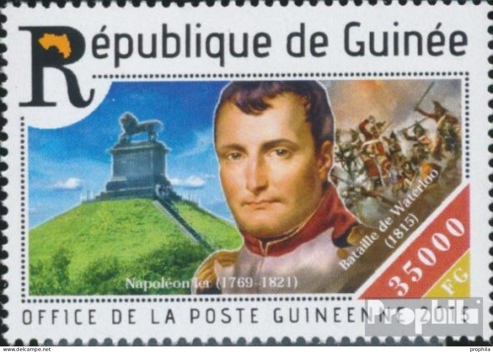 Guinea 11087 (kompl. Ausgabe) Postfrisch 2015 Die Schlacht Von Waterloo - Guinea (1958-...)