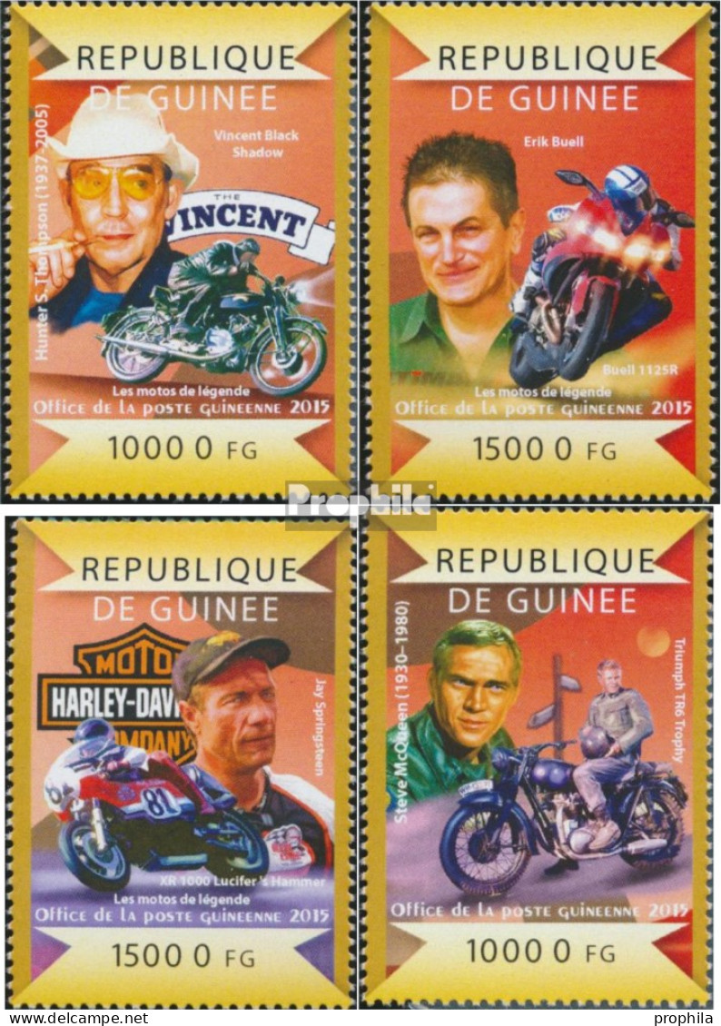 Guinea 10997-11000 (kompl. Ausgabe) Postfrisch 2015 Legendäre Motorräder - Guinea (1958-...)