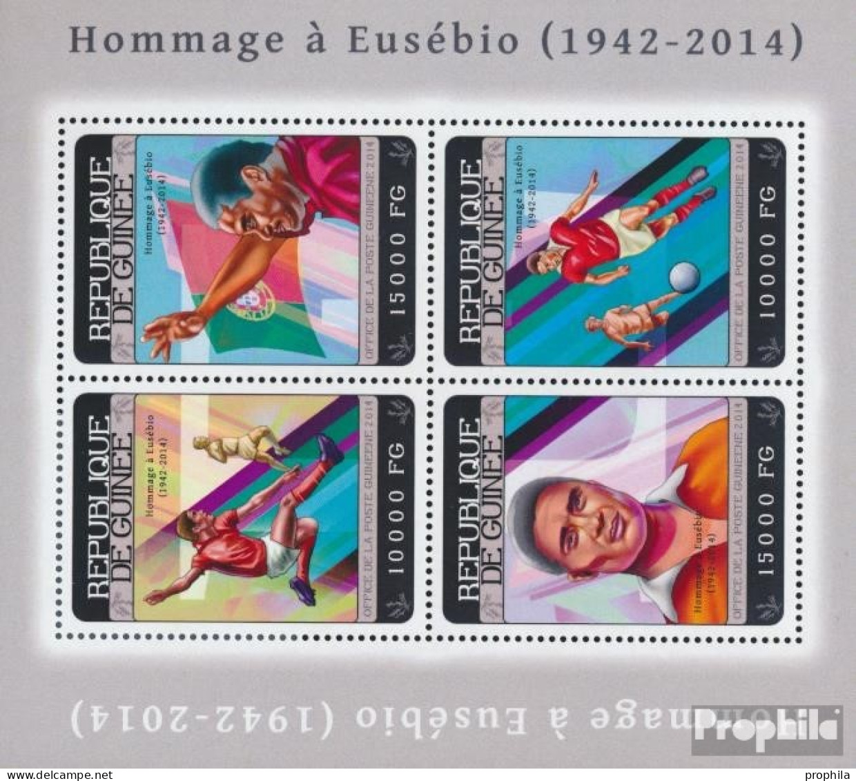 Guinea 10517-10520 Kleinbogen (kompl. Ausgabe) Postfrisch 2014 Eusebio - Guinea (1958-...)