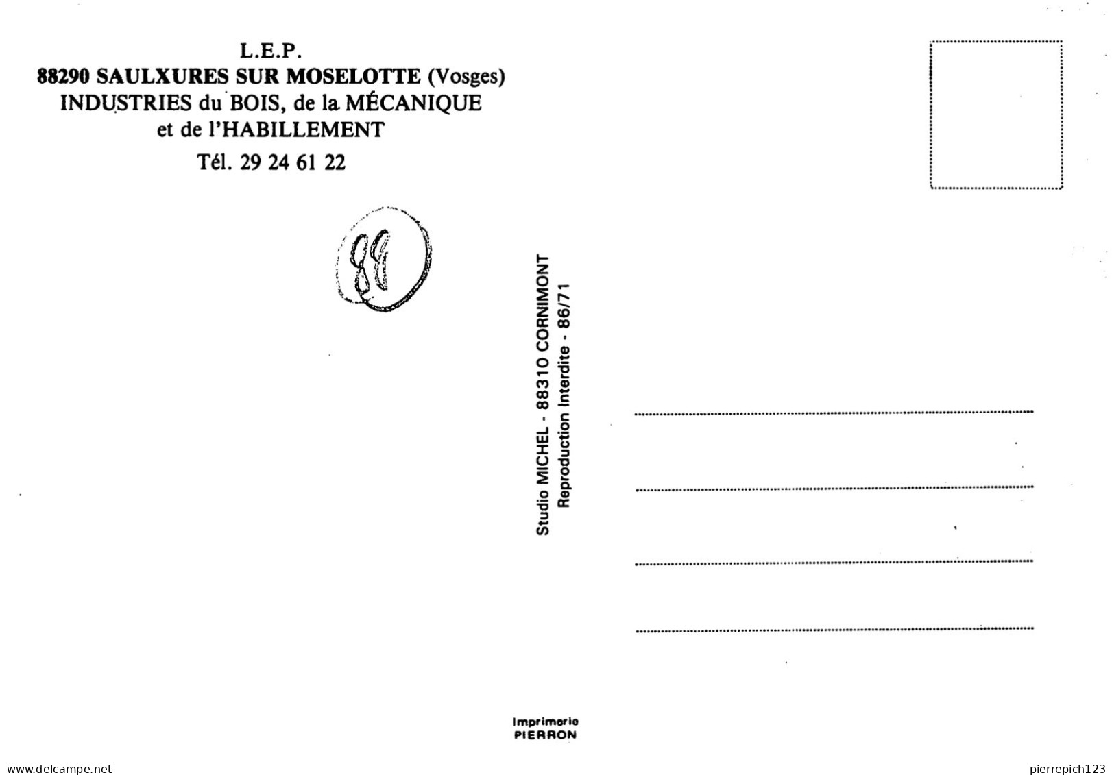 88 - Saulxures Sur Moselette - Industries Du Bois, De La Mécanique Et De L'Habillement : L.E.P - Multivues - Saulxures Sur Moselotte