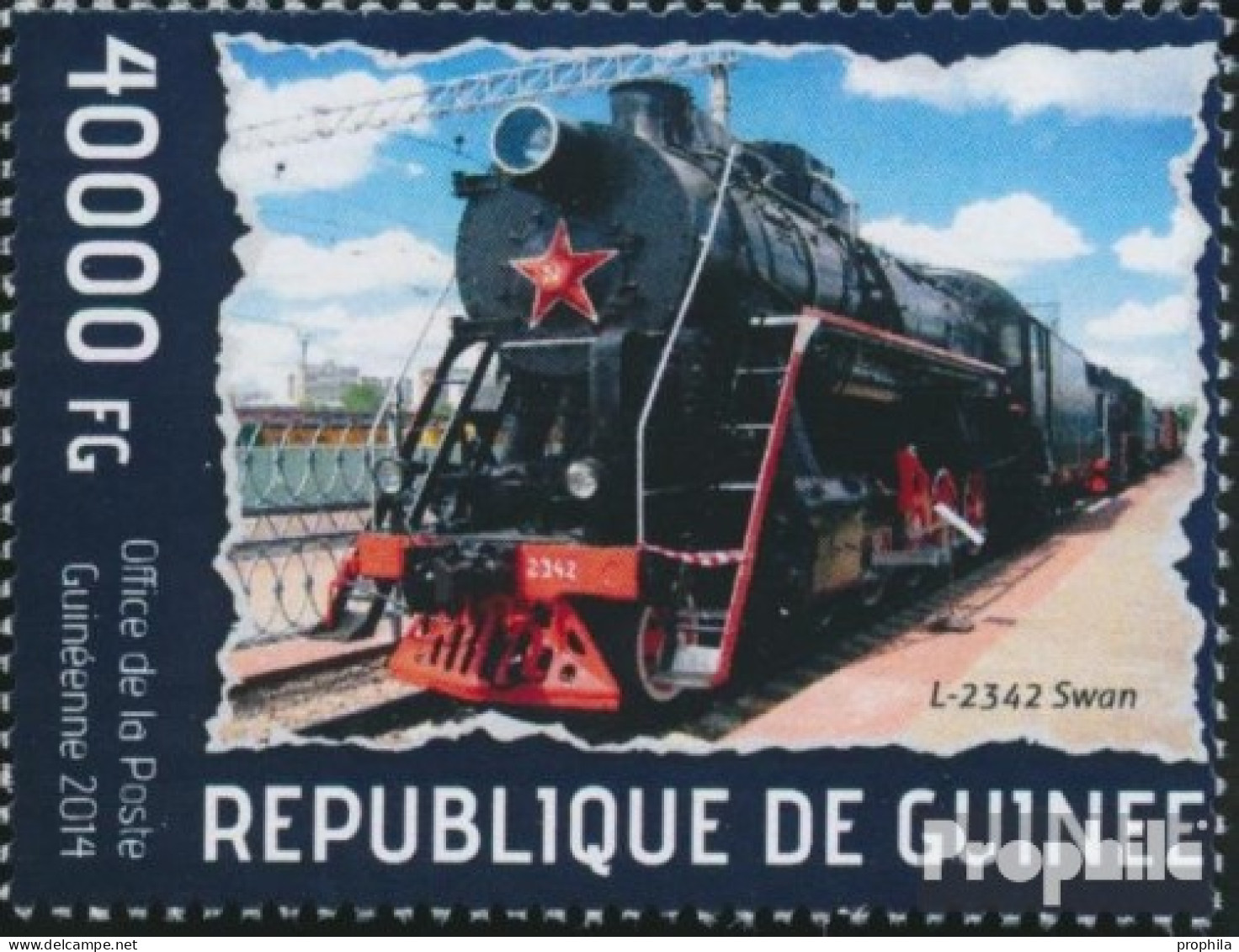 Guinea 10282 (kompl. Ausgabe) Postfrisch 2014 Dampflokomotiven - Guinea (1958-...)
