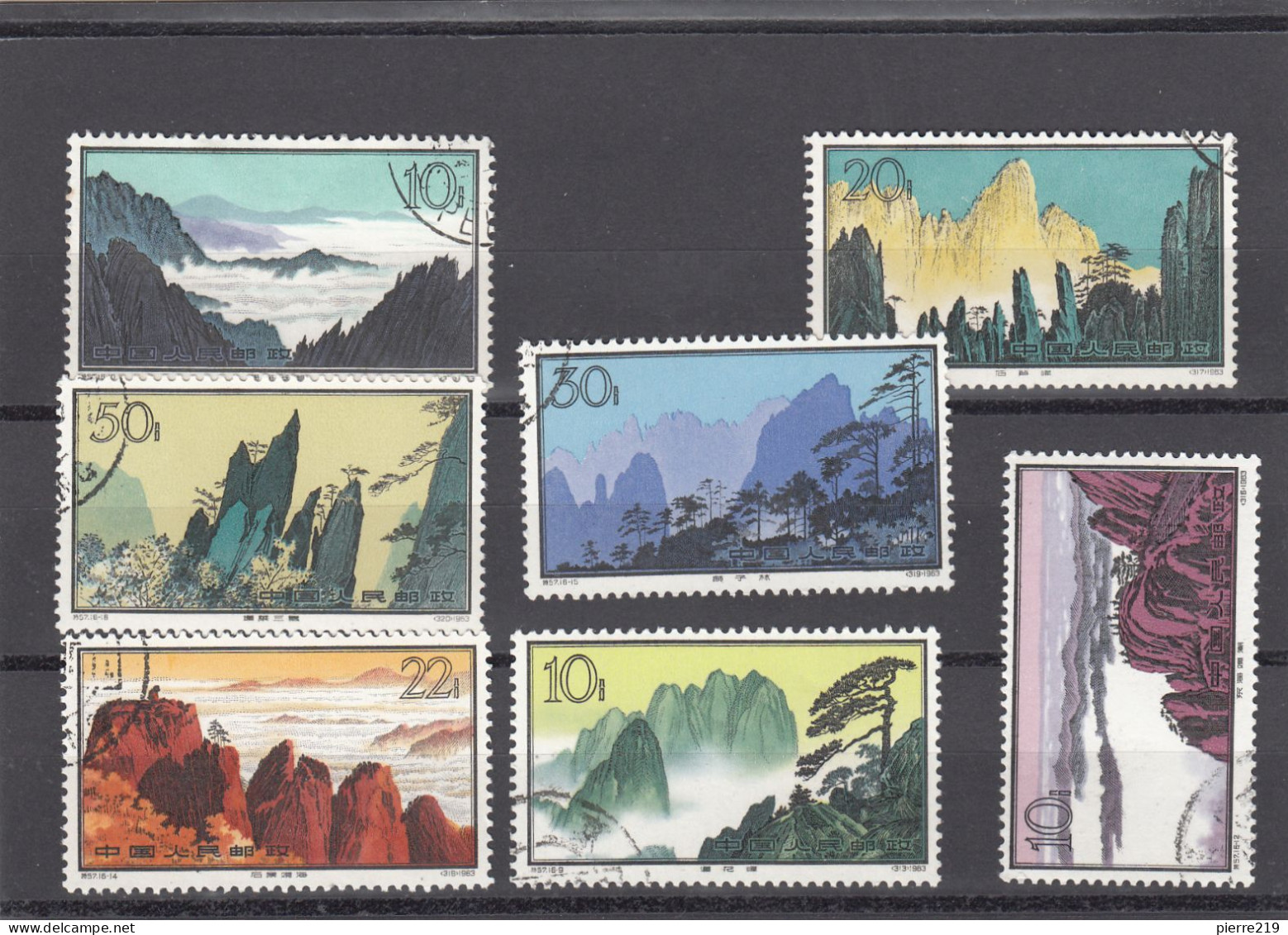 Chine China 1963  14 Timbres Paysages Du Houangshan - Used Stamps