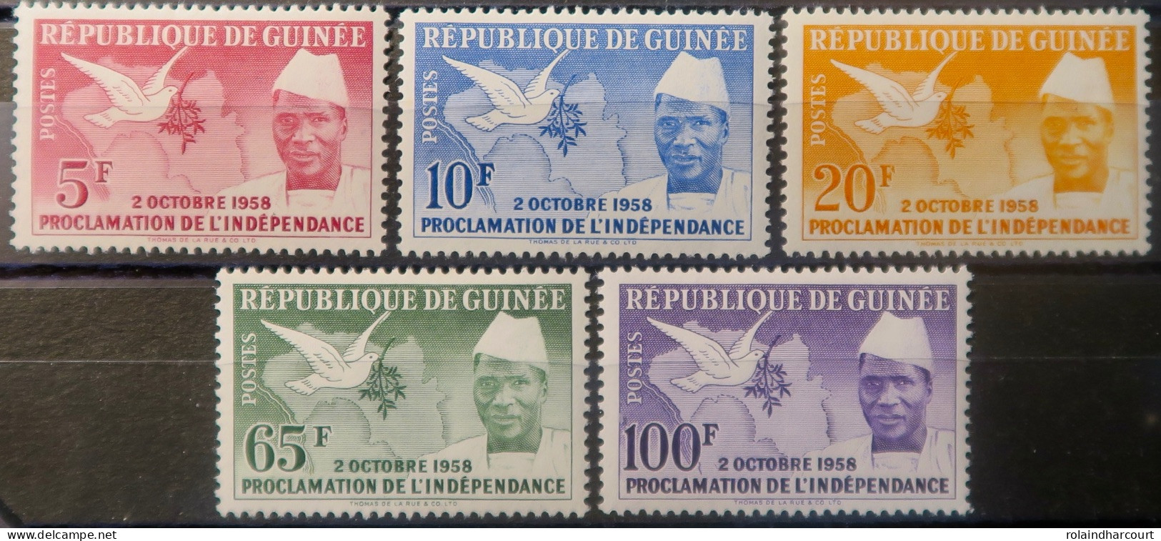 R2253/702 - GUINEE - 1959 - SERIE COMPLETE - N°3 à 7 NEUFS* - Guinea (1958-...)