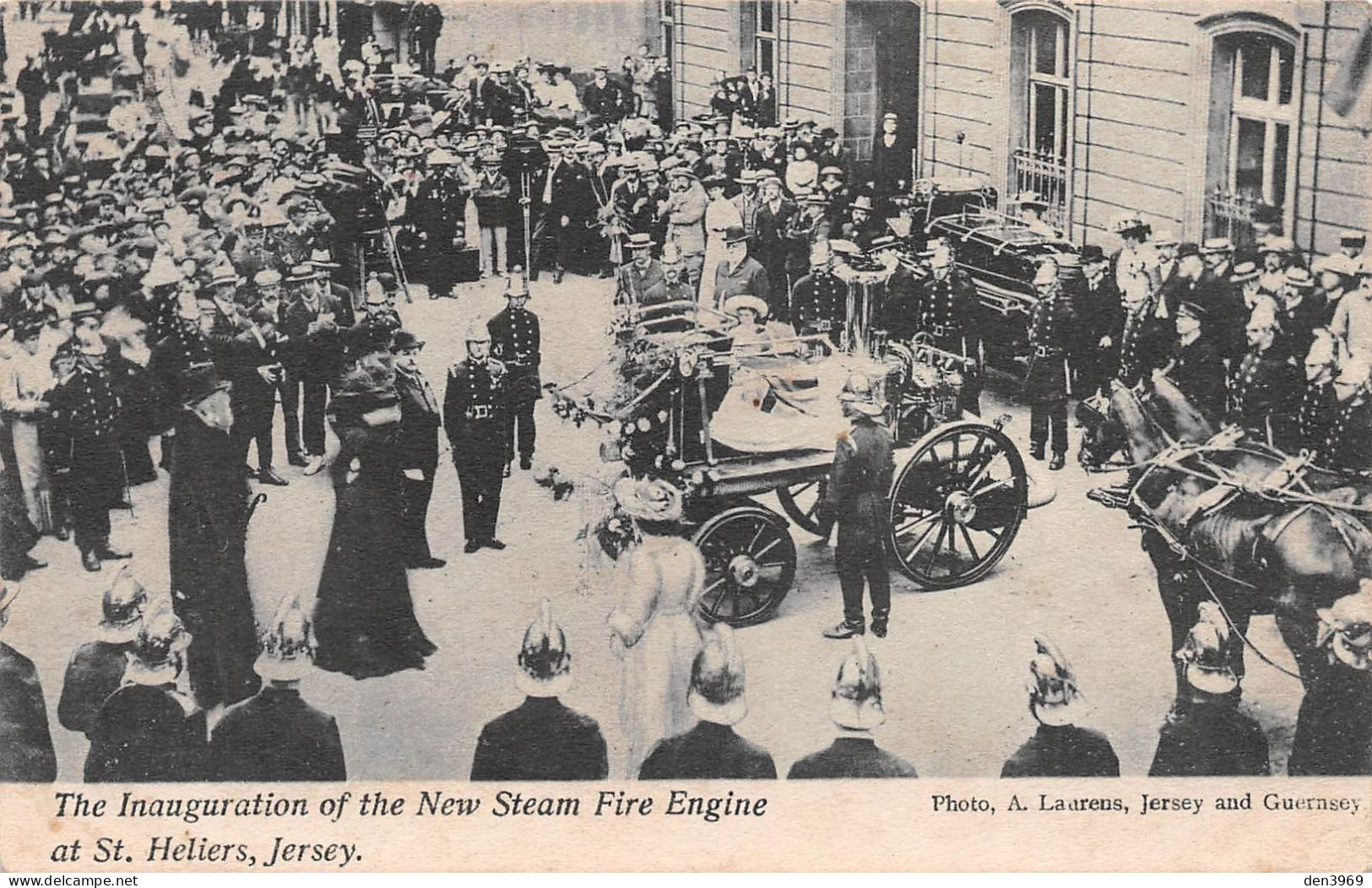 Jersey - ST. HELIER - The Inauguration Of The New Steam Fire Engine - Pompiers - Voyagé 1907 (2 Scans) - St. Helier