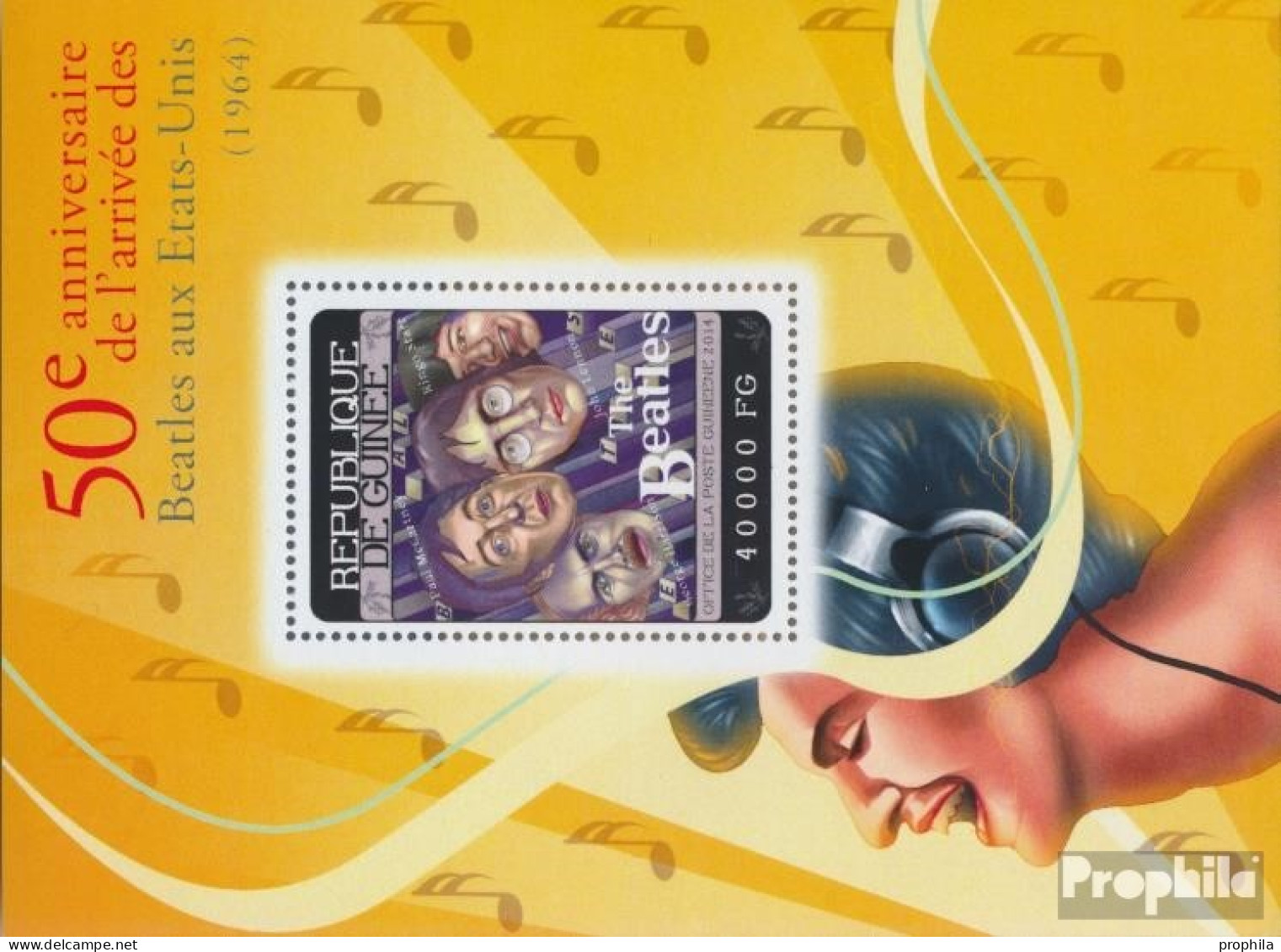 Guinea Block 2391 (kompl. Ausgabe) Postfrisch 2014 The Beatles - Guinée (1958-...)