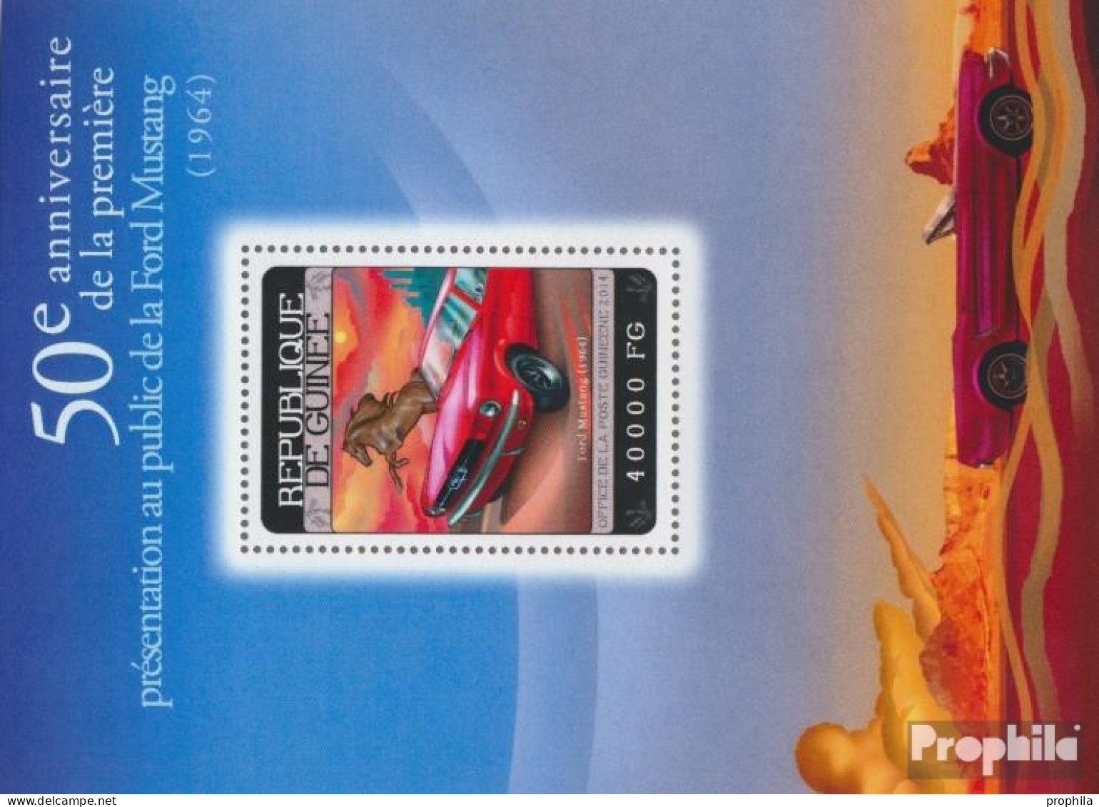 Guinea Block 2389 (kompl. Ausgabe) Postfrisch 2014 Ford Mustang - Guinée (1958-...)