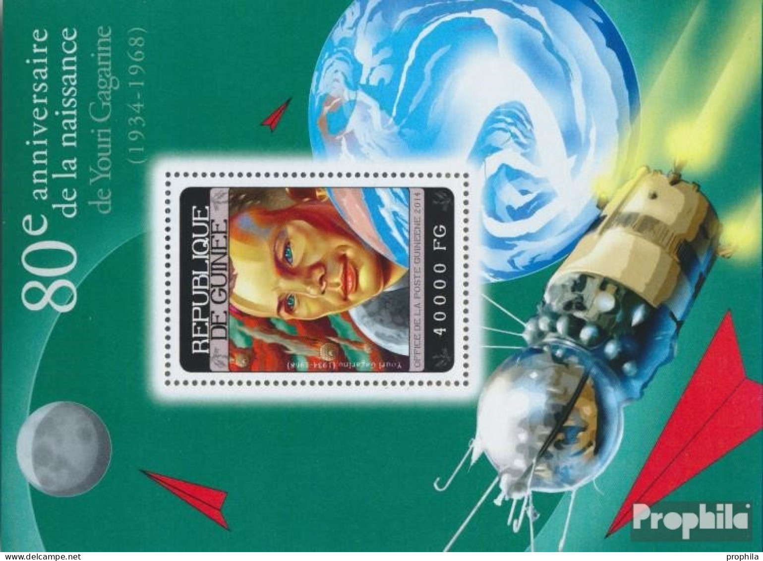 Guinea Block 2384 (kompl. Ausgabe) Postfrisch 2014 Yuri Gagarin - Guinee (1958-...)