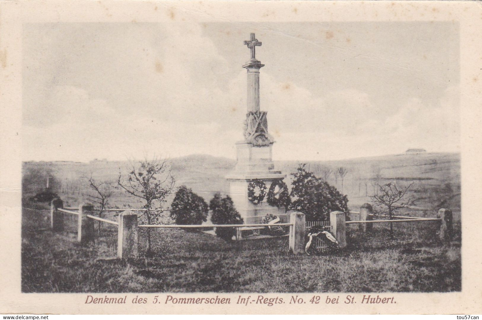 SAINT - HUBERT  -  METZ  -  (57)  -  CPA   -  MONUMENT  DE  LA  GUERRE  DE  1870. - Metz Campagne